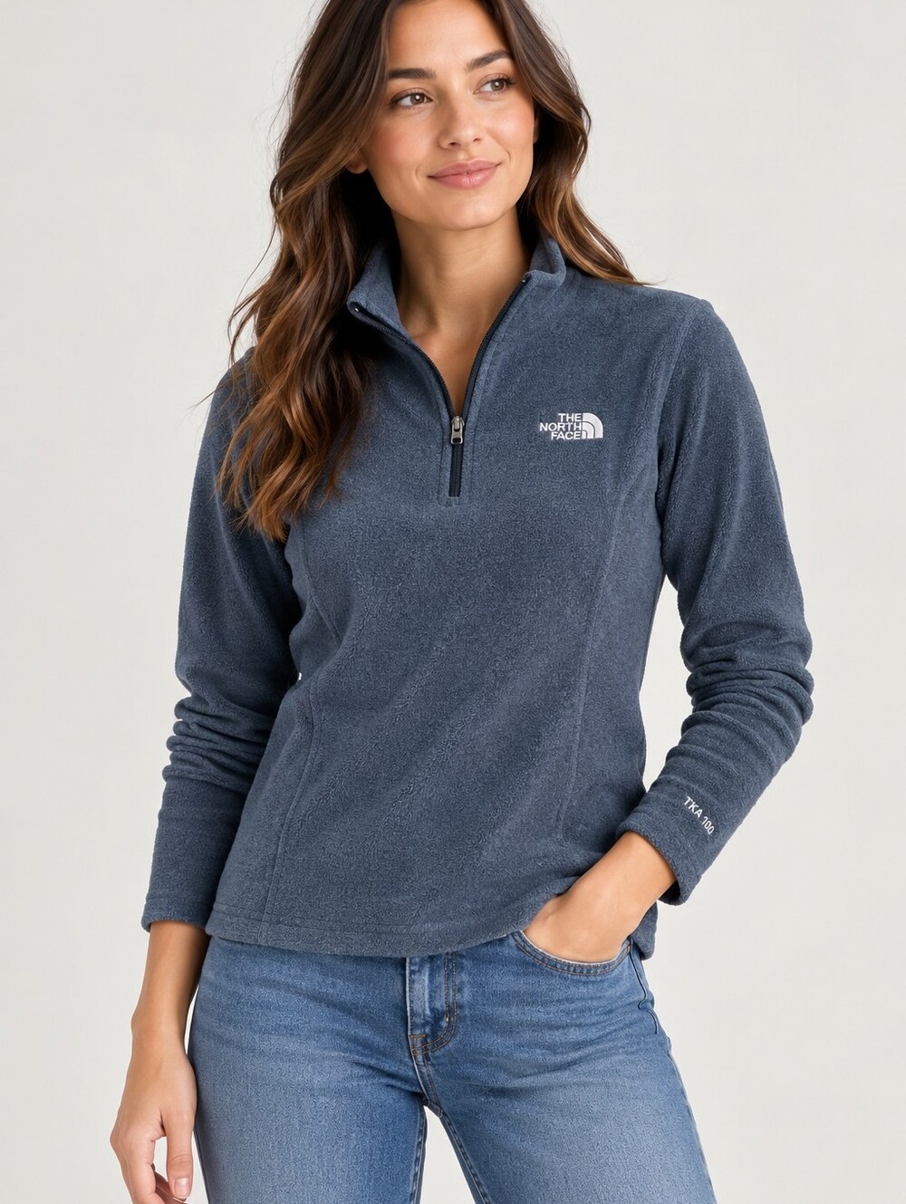 The North Face TKA 100 Women’s Small Blue Fleece Quarter Zip Pullover